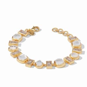 JULIE VOS Antonia Tennis Bracelet Color Iridescent Clear Crystal